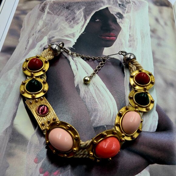 Vintage Bill Smith for Richelieu Statement Necklace Late 1960s - Picture 4 of 16